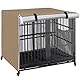 OUUTMEE Hundebox-Abdeckung, 210D Polyester, wasserdichte Hundekäfig-Abdeckung mit Tür und belüftetem Fenster 61LX48WX50H wasserdicht/Sonnenschutz/Lichtblockierend Beige
