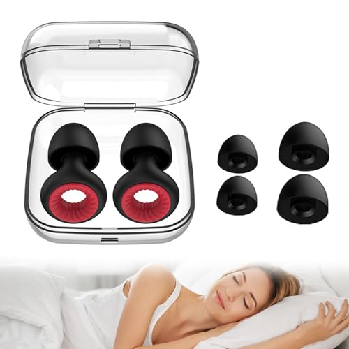 Thoquene Tapones para dormir silenciosos ronquidos, protección auditiva reutilizable súper suave para dormir por la noche