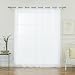 Best Home Fashion Wide Width Crushed Voile Sheer Curtain - Antique Bronze Grommet Top - White - 100" W x 96" L - (1 Panel)
