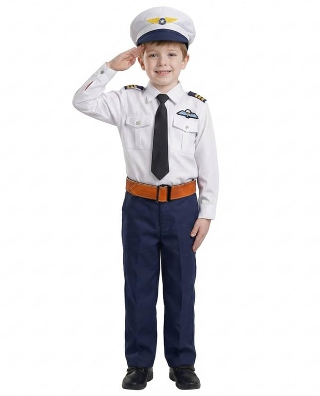 Image of FancyDressWale Community Helper & Career Role Play Costume for Fancy Dress Pilot, Navy, Army, astronaunt, Police Costumes