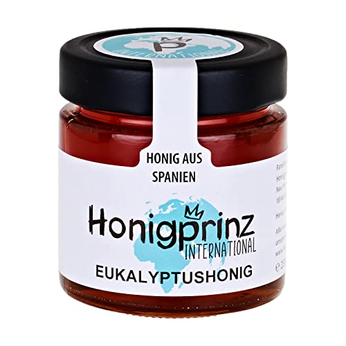 Honig Eukalyptushonig aus Spanien [1 x 250 Gramm] flüssiger Honig ursprünglicher und natürlicher Honiggenuss, Honigprinz Familien - Imkerei Cover