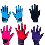 Ladies Equestrian Gloves All Sports Outdoor Sports Gloves Horse Riding (Pink, Small)