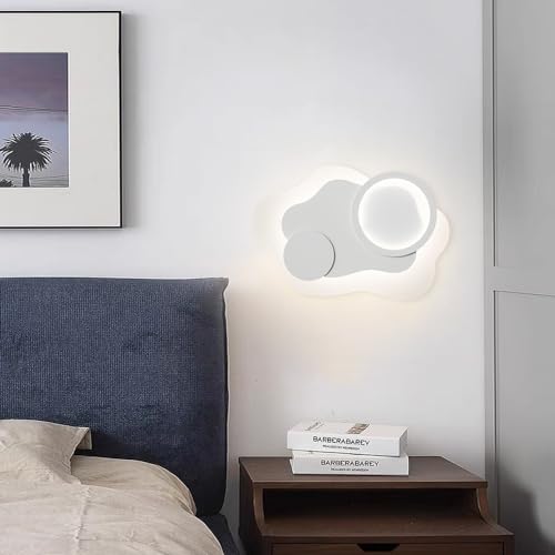 Aplique de pared de nube blanca y lámparas de pared LED modernas para iluminación de cabecera 3