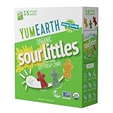 YumEarth Organic Sour Littles Chewy Candy - Allergy Friendly (Top 9 Free), No Artificial Dyes, Non GMO, Gluten Free, Vegan Candy Snacks - 15 Count Box