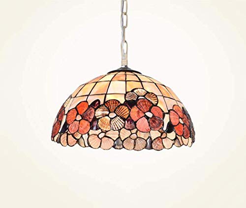 Lustre en vitrail de 40cm d'une personnalité créative et durable signé yd