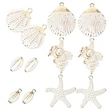 Hemobllo Colgantes de Aleación con Dijes Marinos de de Mar y Blanca para Fabricación de Joyas DIY Accesorios Creativos para Pendientes Pulseras y Collares Artesanales