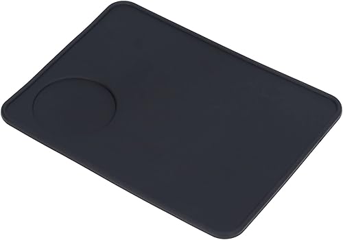 Alfombrilla de silicona suave y flexible de grado alimenticio antideslizante para esquina de café, posavasos de café (negro)