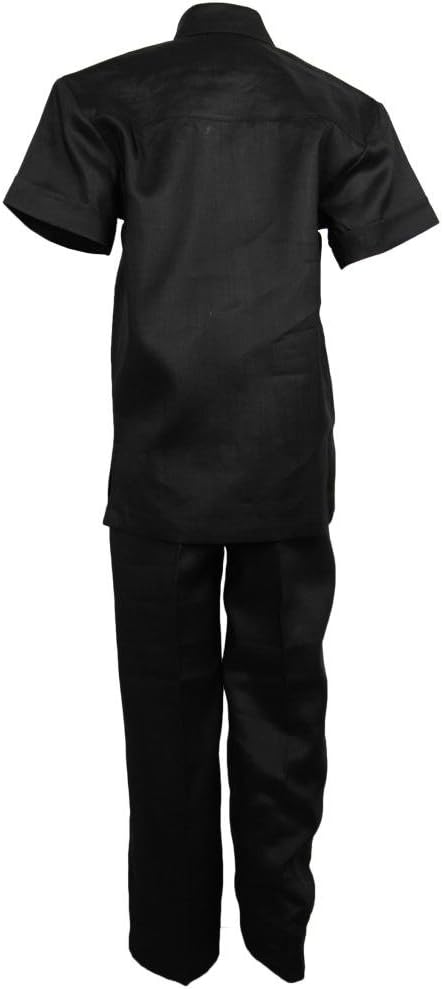 Boys Linen One Pocket Shirt and Pant Set