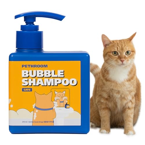 [PETHROOM] Premium Cat Silky Shampoo & Conditioning | Strengthen Skin Barrier, Hypoallergenic, Tear-Free, Fragrance-Free, Deep-Cleansing, Itch Relief, Moisturizing, Remove Odors