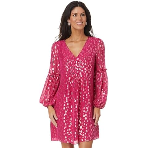 Lilly Pulitzer Women's Cleme Dress, Mystique Pink Silk Bubbly Clip Cover