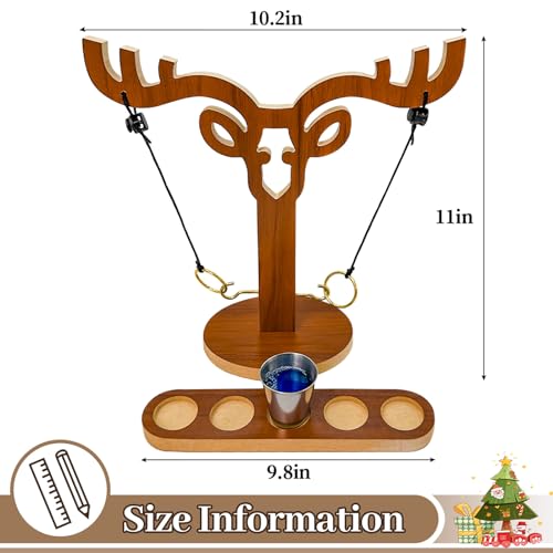 Large-Ring-Toss-Game-for-Adults-KidsHook-and-Shoot-Leaders-Christmas-Deer-Ring-toss-Styling2-Players-Handmade-Wooden-Swings-Fast-paced-Interactive-Family-Outdoors Large Ring Toss Game for Adults KidsHook and Shoot Leaders Christmas Deer Ring toss Styling2 Players Handmade Wooden Swings Fast paced Interactive Family Outdoors