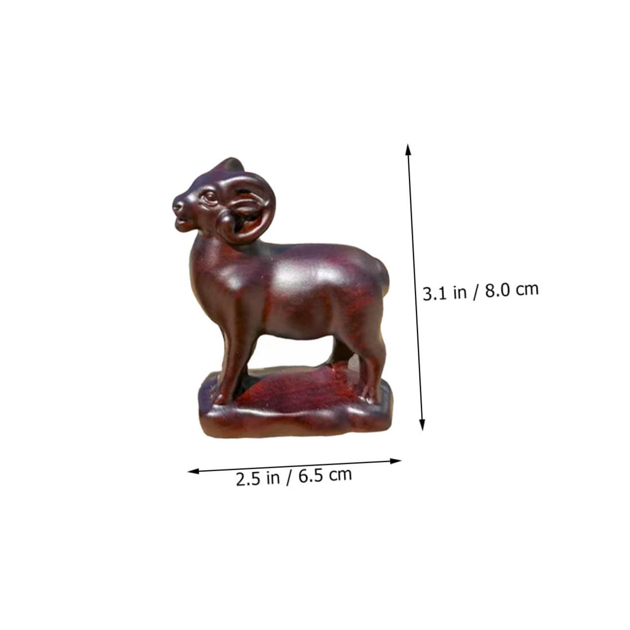 Toddmomy 2 Stück Holzziegenstatue als Wohndekoration und Schreibtisch Ziegenverzierung für Büro und Schlafzimmer mit Künstlerischer Atmosphäre und Dekorativem Ziegen Tierornament