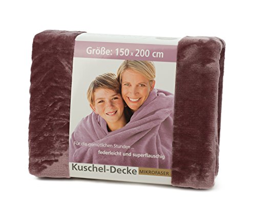 Gözze - Wohn- und Kuscheldecke, Memphis, Hohes Stoffgewicht 300 g/m², 150 x 200 cm - Altrosa