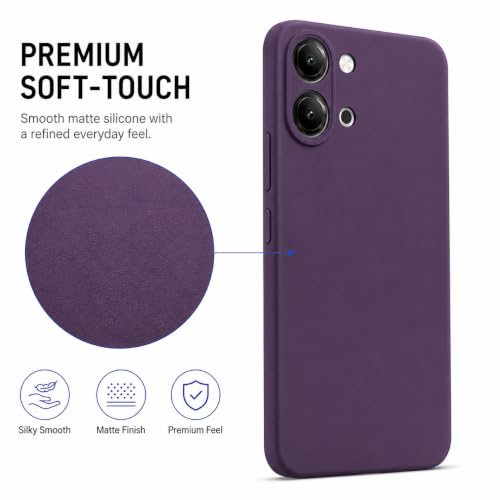 Image of FIRST MART Matte Silicone Back Cover for iQOO Z11 Lite - Purple