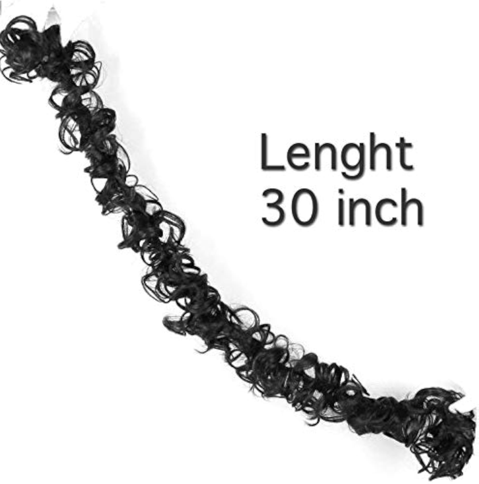 Messy Juda Bun Ponytail Frill Hair Extensions for Women, Black
