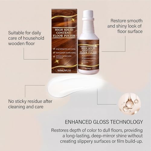 Floor Revive bezpieczny nieklejący płyn do czyszczenia podłóg drewnianych, 150 ml, do kuchni, łazienki, domu, hotelu, restauracji, mieszkania, pomieszczeń biurowych, mieszkań wynajmowanych