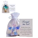 VONMAOGU Forget Me Not Flower Angel Pocket Hug, Sympathy Gifts for Loss of Loved One, Memorial Keepsake with Prayer Cross & Encouragement Card, Bereavement Gift for Women Men