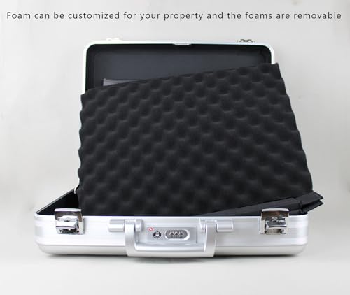 Urecimy Small Briefcase 14.5X4.5X10.6 Inch Combination Tsa Lock Metal Briefcase Aluminum Cash Case Ipad 14 Inch Notebook Case thumb #8