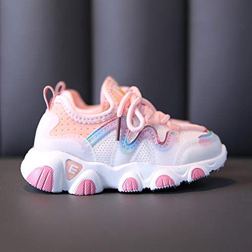 Toddler Girls Sneakers Kids Baby Mesh Breathable Comfortable Lace Up Soft Shoes Slip On Walking Running Tennis Shoes4