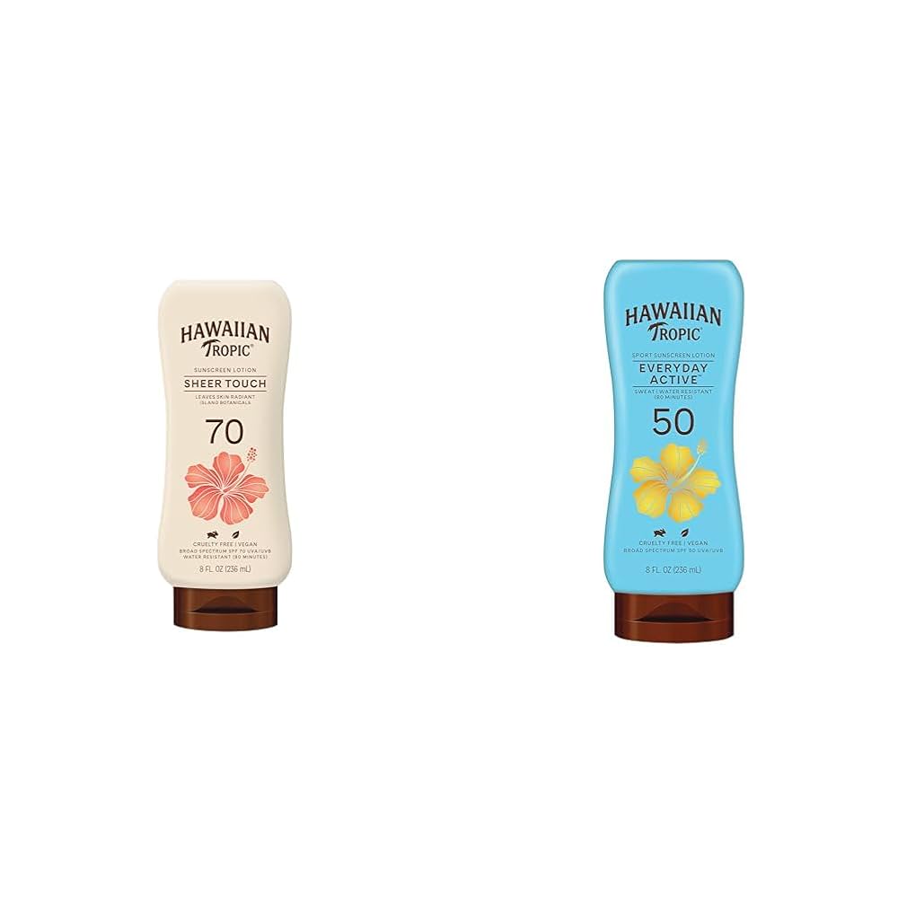 日焼け止め HAWAIIAN TROPIC Sunscreen Lotion 70 Hawaiian Tropic Sheer Touch Sunscreen Lotion, SPF 70, 8 fl
