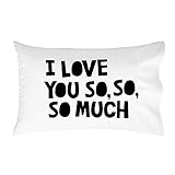 Oh, Susannah I Love You So So So Much Black Standard Size Pillowcase (One 20 X 30 inch) Birthday Presents