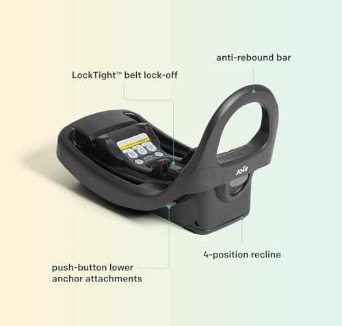 Joie Baby, Base AR Infant Car Seat Base with Anti‑Rebound Bar, LockTight™ Secure Install, 4‑Position Recline – Compatible with All Joie Infant Car Seats