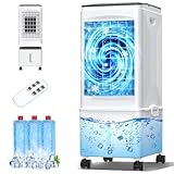 Portable Air Conditioner, 9.5L Portable AC Unit, 24H Fast Cooling, 3 Speeds Cooling Fan, Quiet Air Conditioner Portable w/7H Timer & Remote, Evaporative Air Cooler for Bedroom Home Office