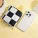 2 PCS Cute Checkered Fold Wallets for Women Girls PU Leather Bifold Purse Fashion Small Card Holder with Zipper Snap Button Closure Credit Purse Cute Coin Pocket for Beauty Card Coins Cash Suitable