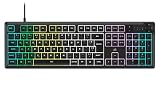 Teclado gamer CORSAIR CORE K55 RGB - RGB de dez zonas - Quatro teclas de mídia dedicadas - Switches responsivos e silenciosos - Resistente a respingos de 300ml - CORSAIR iCUE - Layout ABNT2