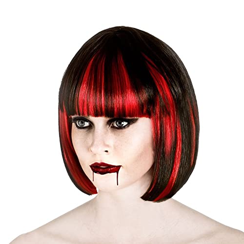 A2ZFD Women Horror Clown Lady Costume + Bloodlust Wig + Candystripe with Blood Tights : Halloween Fancy Dress (Small (UK 10-12)) (6070WC CS5) - Image 3