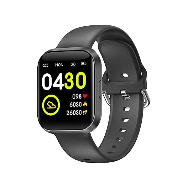 E Easiecom Smart Watch for Android/iOS Phone, 1.54" Full Touch Sreen Activity Tracker,Health Tracker Watch with Heart Rate Monitor Sleep Tracking IP68 Waterproof Smartwatch for Men Women