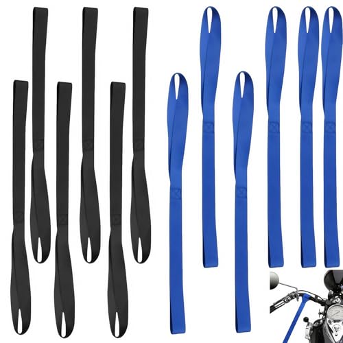 12 Pièces 45cm*25mm Sangle de Remorquage Vélo,Sangle Remorquage Velo,Moto Guidon,Anneau d'Arrimage Voiture,Convient pour Le Transport et la Fixation de Cargaisons de Voitures et de Motos