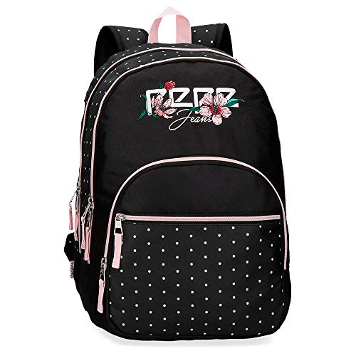 Pepe Jeans Armade: Mochila con Doble Cremallera  45 cm  Negro