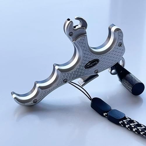 NoxDyn Archery Compound Bow Release 4-Finger Thumb Release for Archery Accessories (Black Silver) NoxDyn Archery Compound Bow Release 4-Finger Thumb Release for Archery Accessories (Black Silver)