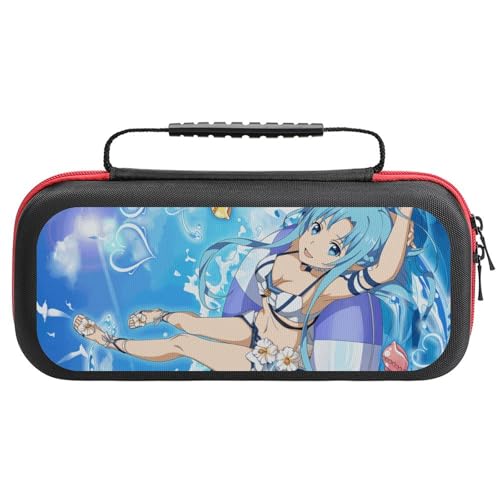 Switch ケース かわいい ソードアート・オンライン SAO アスナ スイッチ 収納ケース カバー ナイロン素材 全面保護 防塵/防水/防汚/耐衝撃 26x11.5x5.2cm Switchに対応 保護用ハードケース 大容量な収納力 アクセサリーポーチ