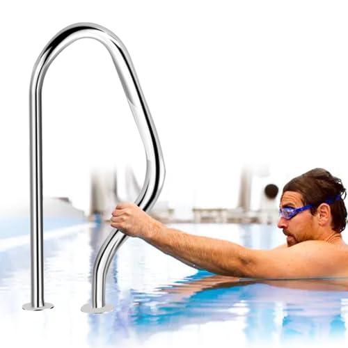 Rampe de piscine souterraine en acier inoxydable contre les glissades