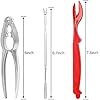 30 PCS Seafood Tools Include Crab Crackers, Seafood Scissors, Lobster Sheller, Crab Hammer,and Shellfish Forks,Nutcracker Set
