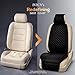 IVICY Faux Linen Front Car Seat Cover – Durable, Non-Slip Seat Protector for Cars – 1 Unit, Black