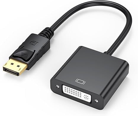 WiredCom DisplayPort to DVI Adapter, DisplayPort to DVI-D Single Link Adapter Male to Female Compatible for Lenovo, Dell, HP with Computer, Desktop, Laptop, PC, Monitor, Projector-image-3