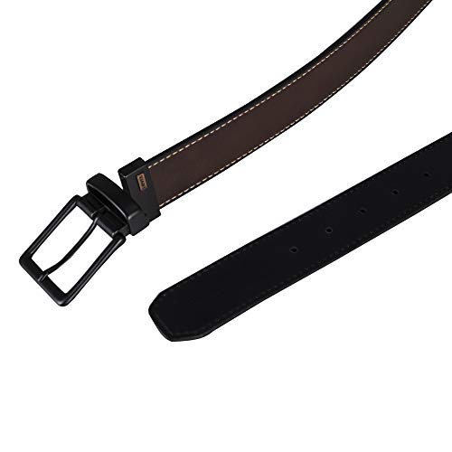 Image of Levi's Leather Men's Levis 40Mm Reversible Belt With Brushed Silver Buckle