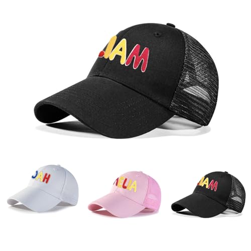 Custom Toddler Hat, Personalized Name Embroidery Boys Girls Baseball Cap,Baby Gift Trucker Hat for Kids Adults