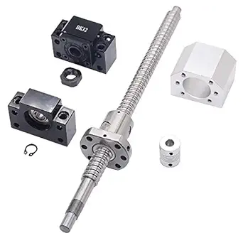 250mm Ball Screw SFU1605 Diameter 16mm,5mm Pitch with Metal Ball Screw Nut for CNC Machine