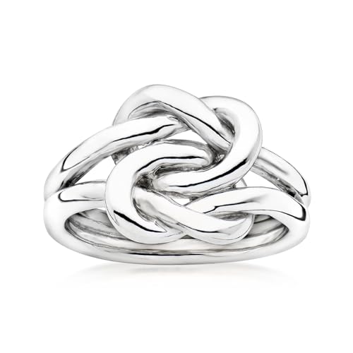 Ross-Simons Italian Sterling Silver Double Love Knot Ring. Size 8