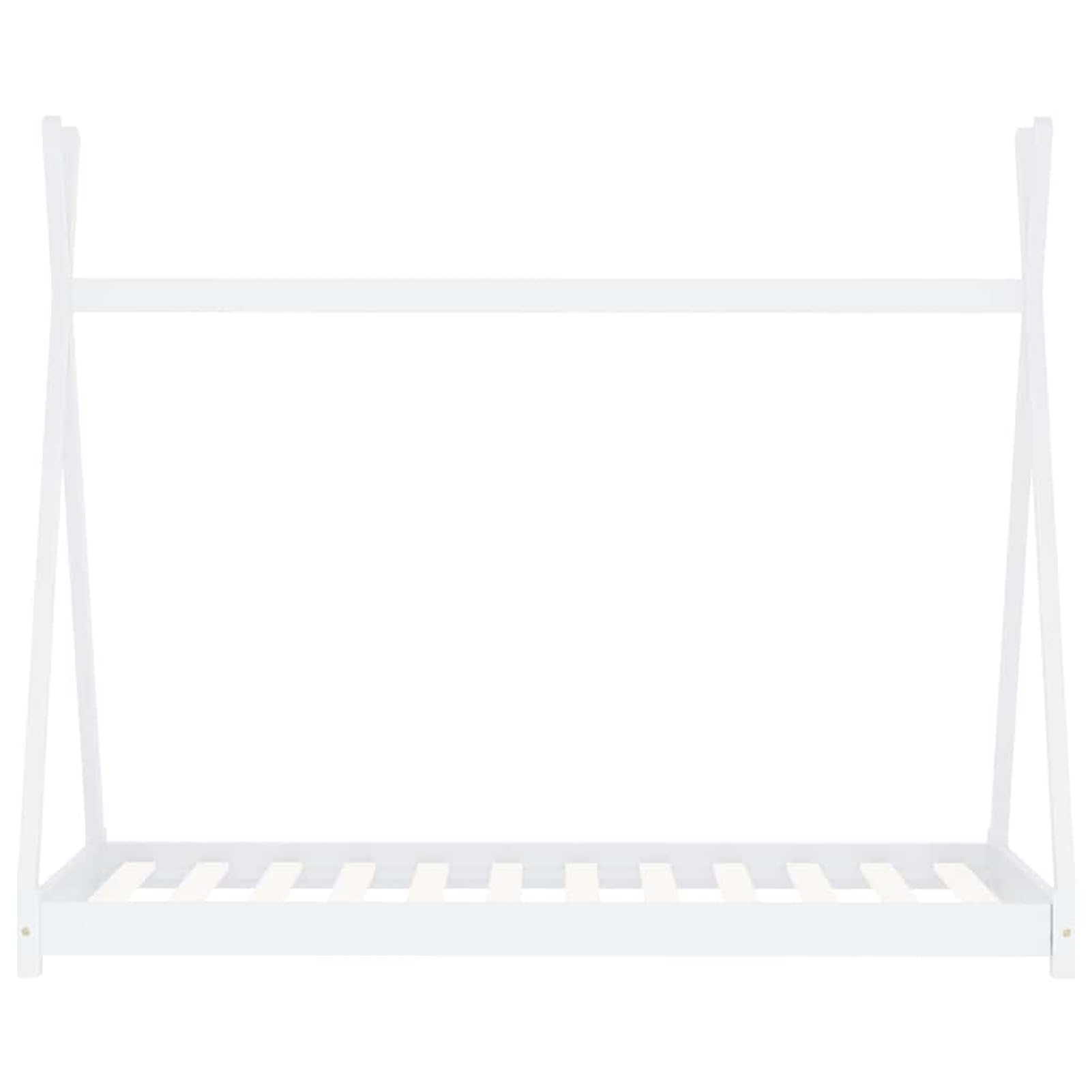 Gecheer Bettlaken 60 x 120 cm, Spannbettlaken für Babys, 60 x 120 cm, Rahmen für Kinderbett, weiß, massives Kiefernholz, 70 x 140 cm