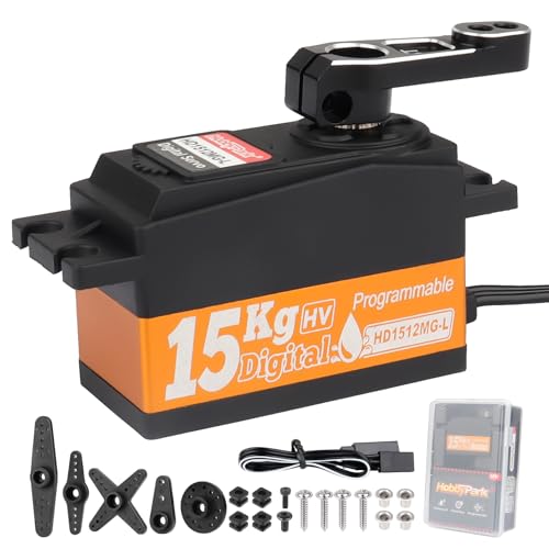 HobbyPark Low Profile Servo 0.07sec Fast Speed Steering Servo 15kg fit 1/10 RC Touring Cars Drift for Tamiya TT02 HPI RS4 Sport 3 Sprint 2 Kyosho...