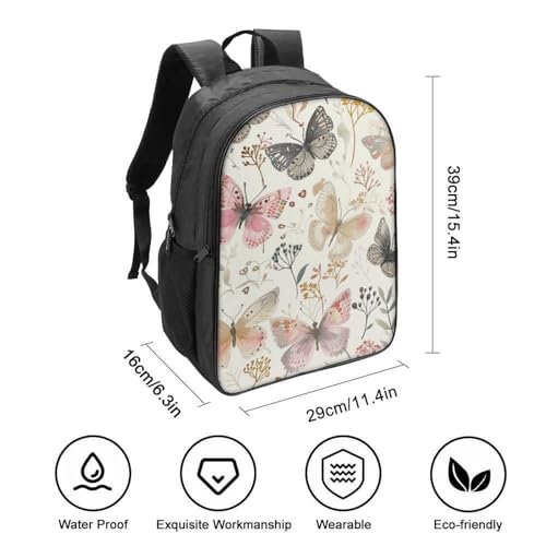 Mochila escolar para niños con diseño de mariposa 3D ideal para el colegio y excursiones 2