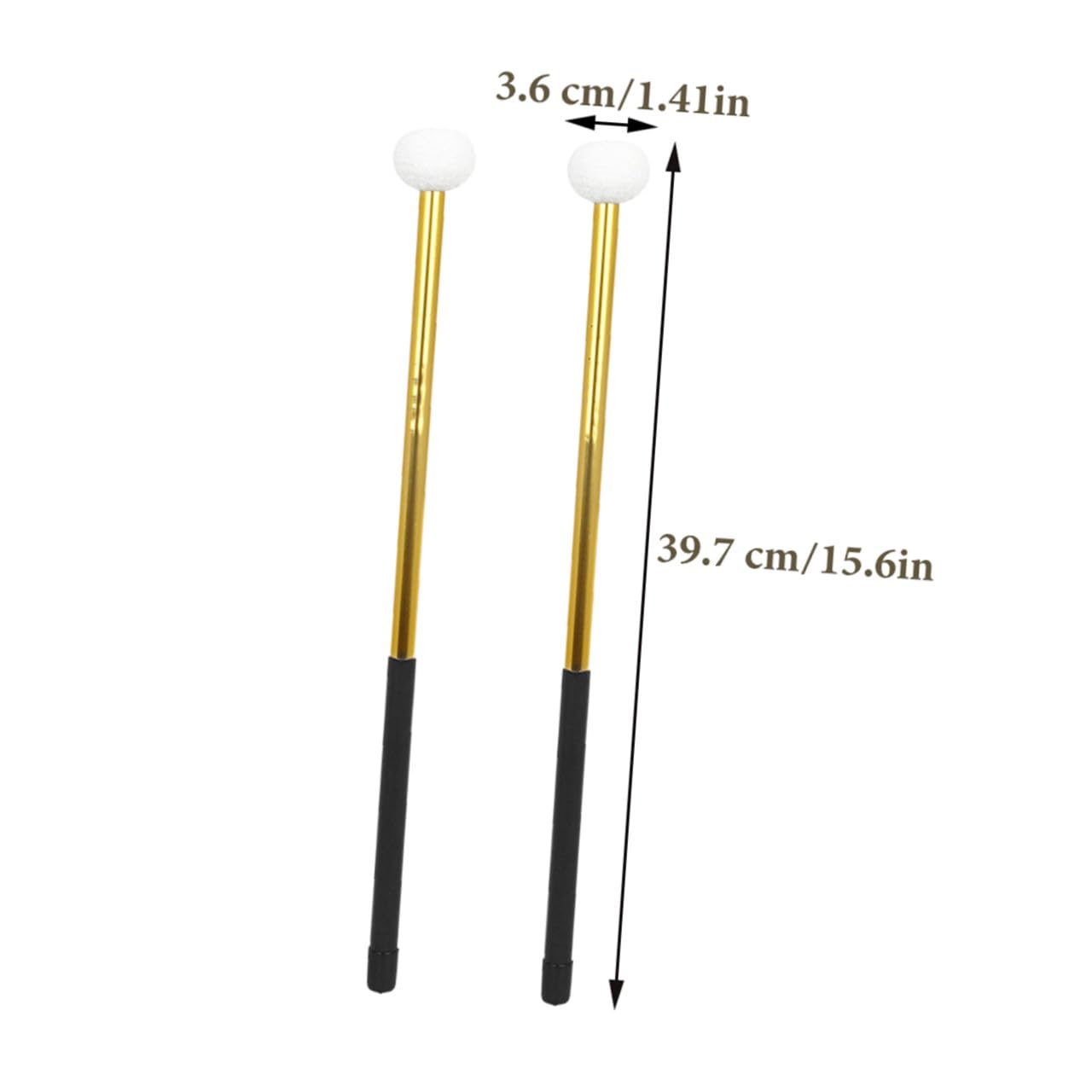 Toyvian 8pièces Baguettes De Grosse Caisse Aluminium Avec Tête Feutre Accessoires De Percussion Pour Pratique Et Performance