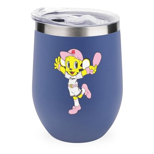 ワインタンブラー 阪神タイガース 野球応援 卵殻カップ タンブラー 350ml U字型 コーヒーカップ 蓋付き ステンレス製 魔法瓶 保冷 保温 水筒 直飲み 応援グッズ プレゼント