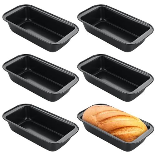 QTLCOHD 6 Pack 8 x 4 Bread Loaf Pan for Baking Homemade Bread
