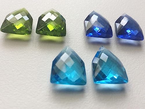 Hydro quartz checker cut 13x18mm pour boucles d'oreilles DIY